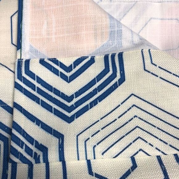 Designart Retro Hexagon Pattern IX Mid-Century Modern Blackout Curtain 2 panels - Picture 3 of 8